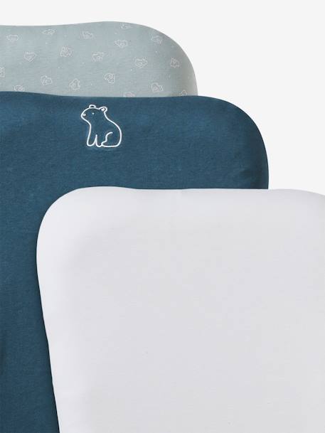 Lot de 3 housses matelas à langer bleu grisé 8 - vertbaudet enfant 