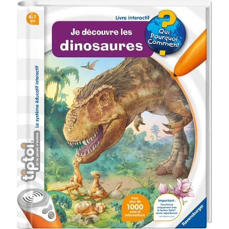 Coffret complet tiptoi® Ravensburger Je découvre les dinosaures VERT 4 - vertbaudet enfant 