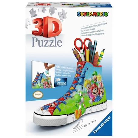 Puzzle 3D Sneaker Super Mario - Ravensburger - 108 pièces - Sans colle - A partir de 8 ans BLEU 3 - vertbaudet enfant 