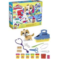 Jouet-Activités artistiques et musicales-Loisirs créatifs-Coffret Play-Doh Le cabinet vétérinaire avec chien et 10 outils - Les classiques