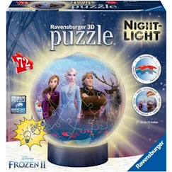 Jouet-Jeux éducatifs-Puzzle 3D Ball La Reine des Neiges 2 illuminé - Ravensburger - Enfant 6 ans et plus