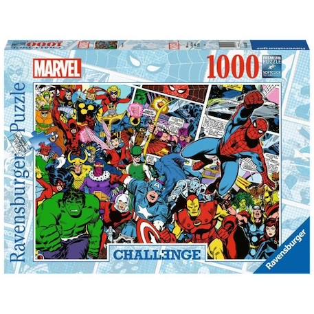Puzzle 1000 pièces - Ravensburger - Challenge Puzzle Marvel - Mixte - A partir de 14 ans BLEU 3 - vertbaudet enfant 