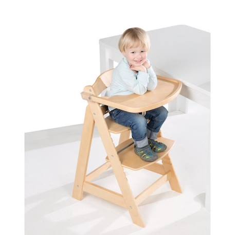 Chaise haute évolutive - ROBA - Sit Up FUN - Bois naturel - Ceinture de sécurité BEIGE 2 - vertbaudet enfant 