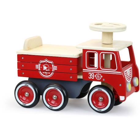 VILAC - Porteur camion de pompiers ROUGE 1 - vertbaudet enfant 