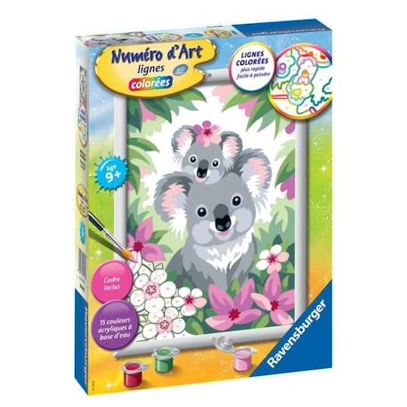 Kit de peinture par numéros - Ravensburger - Maman koala et son bébé - Format moyen - Dès 9 ans GRIS 1 - vertbaudet enfant 