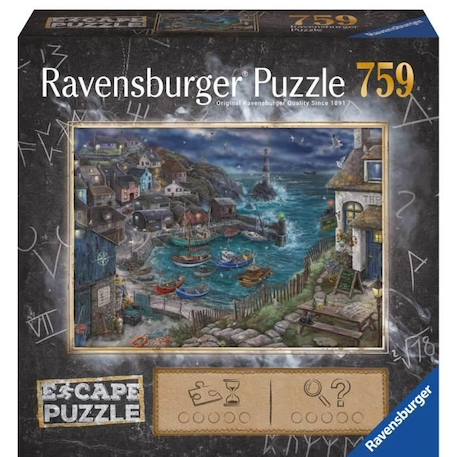 Escape puzzle Le phare - Ravensburger - 759 pièces - Pour adultes et enfants dès 12 ans - Jeu d'évasion BLEU 1 - vertbaudet enfant 