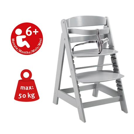 Chaise Haute Évolutive ROBA - Sit Up Click - Bois Laqué Taupe - Poids Max 50 kg GRIS 4 - vertbaudet enfant 