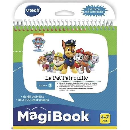 Livre Interactif Magibook - VTECH - La Pat' Patrouille - Niveau 2 - 32 pages illustrées BLANC 1 - vertbaudet enfant 