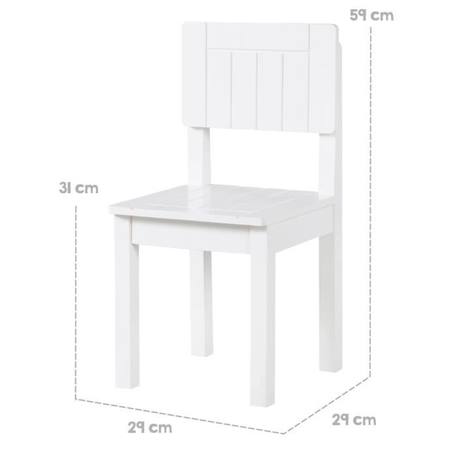 Chaise Enfant en bois - ROBA - 50875 - Hauteur d'assise 31 cm - Blanc laqué BLANC 3 - vertbaudet enfant 