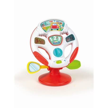 Volant interactif Baby Clementoni - Effets sonores et lumineux - Découverte des nombres - Rouge, blanc et vert BLANC 1 - vertbaudet enfant 