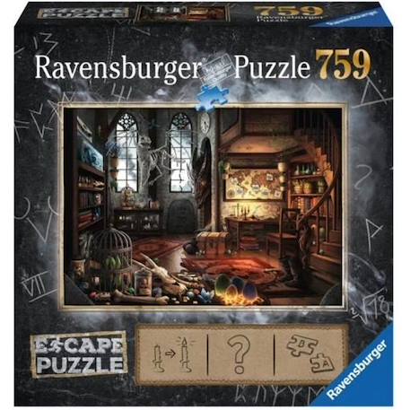 Puzzle Escape 759 pièces - L'antre du dragon - Ravensburger - Thème Fantastique - Pour Enfant de 12 ans et plus BEIGE 1 - vertbaudet enfant 