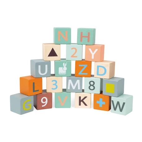 Chariot de marche ABC Sweet Cocoon - JANOD - Bois - 20 cubes chiffres et lettres - Boulier MARRON 3 - vertbaudet enfant 