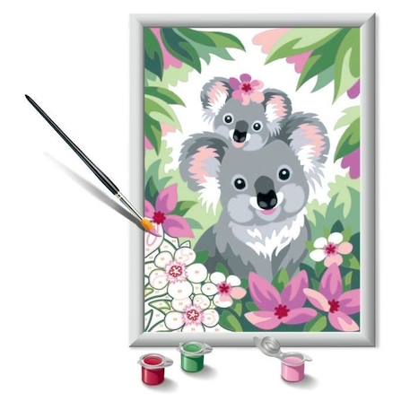 Kit de peinture par numéros - Ravensburger - Maman koala et son bébé - Format moyen - Dès 9 ans GRIS 3 - vertbaudet enfant 