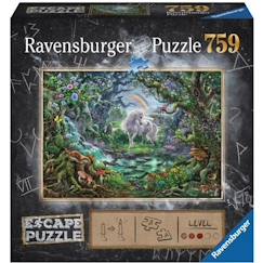 Jouet-Jeux éducatifs-Escape puzzle - La licorne - Ravensburger - Puzzle fantastique de 759 pièces pour enfants à partir de 12 ans