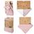 ROBA Coffret Bébé Lil Planet - 8 PCS - 1 Cape de Bain + 5 Gants de Toilette + 1 Doudou + 1 Couverture - Rose / Gris ROSE 4 - vertbaudet enfant 