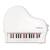 Mini piano à queue électronique avec micro, 31 touches lumineuses pour apprendre la musique et câble Aux-In BLANC 3 - vertbaudet enfant 
