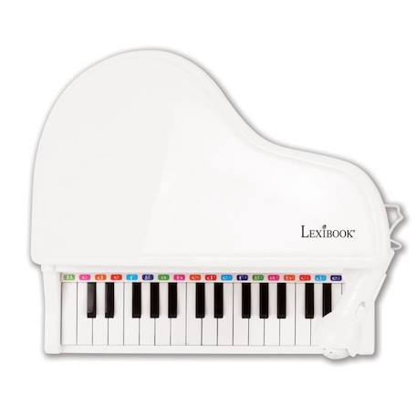 Mini piano à queue électronique avec micro, 31 touches lumineuses pour apprendre la musique et câble Aux-In BLANC 3 - vertbaudet enfant 