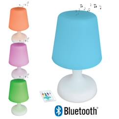 -Enceinte Bluetooth® Waterproof en forme de Lampe de table Technologie LED et télécommande