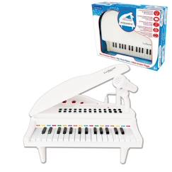 Jouet-Jeux éducatifs-Mini piano à queue électronique avec micro, 31 touches lumineuses pour apprendre la musique et câble Aux-In