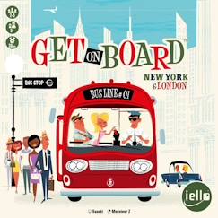 Jouet-Jeu de société - IELLO - GET ON BOARD : LONDON & NEW YORK - Pour enfants dès 8 ans