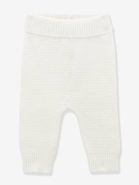Legging bébé en coton biologique et laine CYRILLUS blanc 1 - vertbaudet enfant 