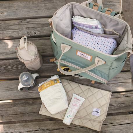 Sac à dos à langer Wellington Blue marine+gris chiné+vert sauge 17 - vertbaudet enfant 