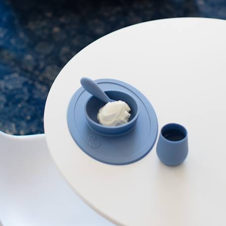 Coffret-repas 4 pièces First food set en silicone bleu+ROSE 1 - vertbaudet enfant 