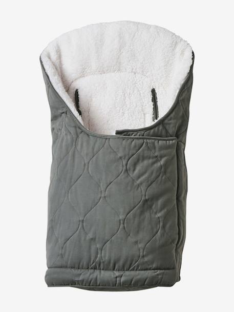 Chancelière poussette évolutive doublée sherpa gris ardoise 2 - vertbaudet enfant 