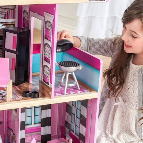 KidKraft - Maison de poupées Shimmer en bois avec 30 accessoires inclus BLEU 3 - vertbaudet enfant 