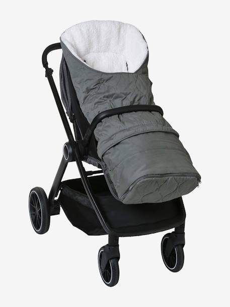 Chancelière poussette évolutive doublée sherpa gris ardoise 4 - vertbaudet enfant 
