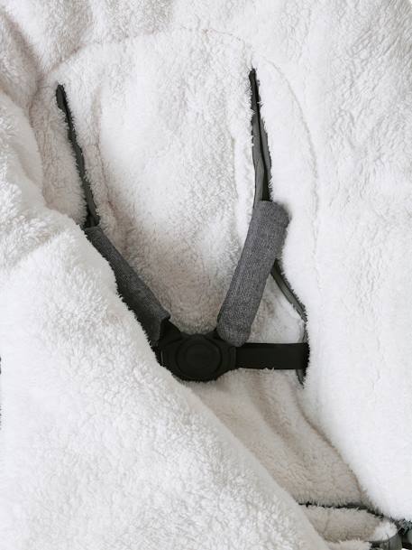 Chancelière poussette évolutive doublée sherpa gris ardoise 6 - vertbaudet enfant 