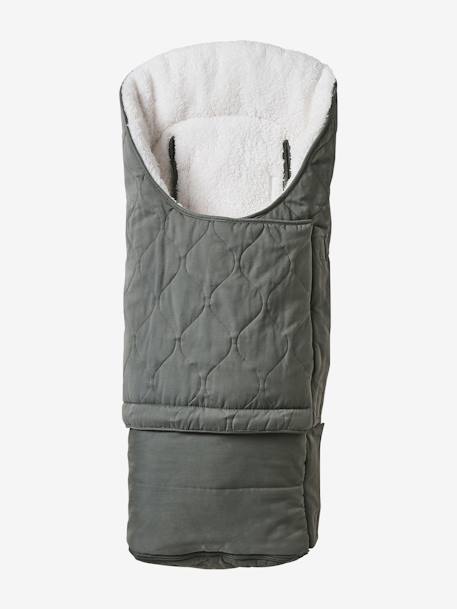 Chancelière poussette évolutive doublée sherpa gris ardoise 1 - vertbaudet enfant 