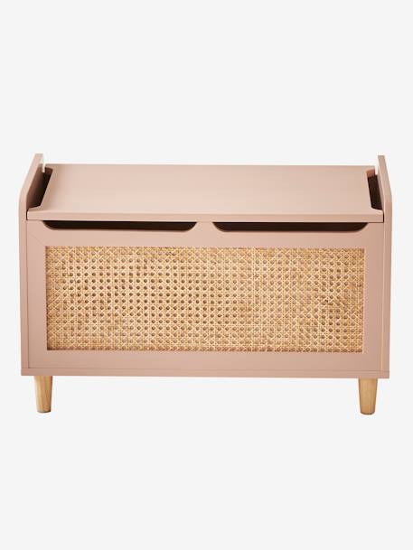 Coffre à jouets cannage POÉSIE rose 4 - vertbaudet enfant 