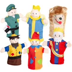 ROBA Set de 6 Marionnettes à Main pour Théâtre de Guignol en Tissu  - vertbaudet enfant