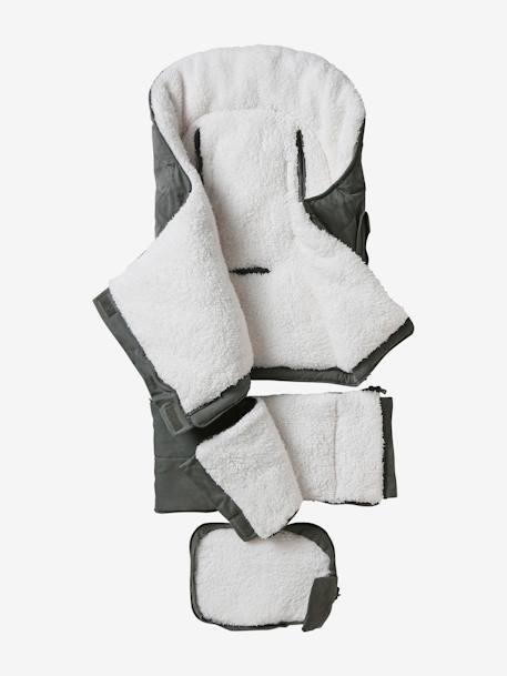 Chancelière poussette évolutive doublée sherpa gris ardoise 3 - vertbaudet enfant 
