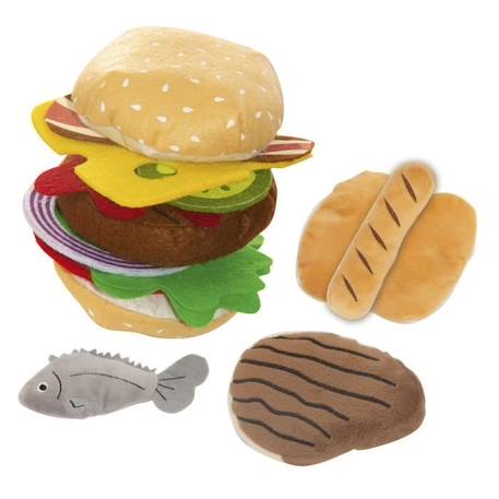 Ensemble d'accessoires pour barbecue - ROBA - Aliments en peluche - 14 pièces - Multicolore JAUNE 1 - vertbaudet enfant 