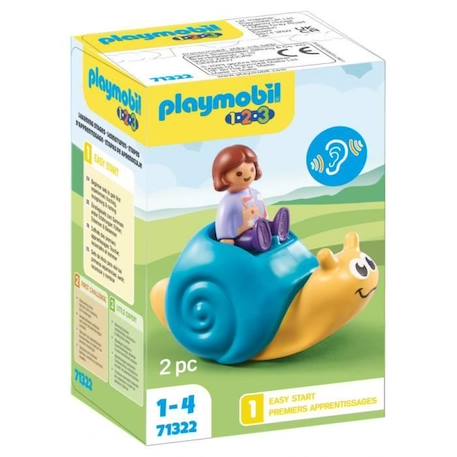 Playmobil - 71322 - Enfant avec escargot à bascule 1.2.3 BLANC 1 - vertbaudet enfant 