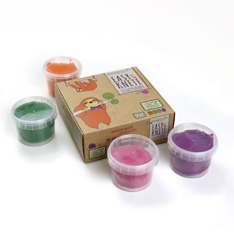 Set de pâte à modeler naturelle & vegan bio - Loki - 4 pots - Orange, rose, vert et violet ORANGE 1 - vertbaudet enfant 