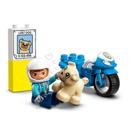 LEGO® 10967 DUPLO La Moto De Police, Jouet Pour les Enfants de 2 Ans et Plus, Développement De La Motricité Fine BLANC 3 - vertbaudet enfant 