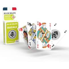 Jouet-Jeux de société-Jeux classiques et de réflexion-Jeu de 32 Cartes DUCALE - Fabriqué en France - Belote, Manille, Coinche