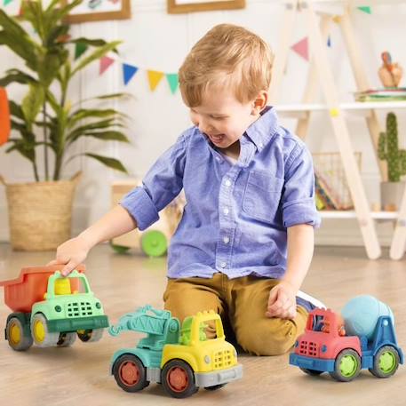 Camion toupie Petit Jour - Multicolore - 16,5x11,5x12,5 cm - Pour enfants de 12 mois et plus ROUGE 1 - vertbaudet enfant 