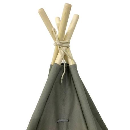 Tente Tipi pour Enfants SUNNY Alba en Gris - Coussin Pliant Inclus - 120x120 cm GRIS 4 - vertbaudet enfant 