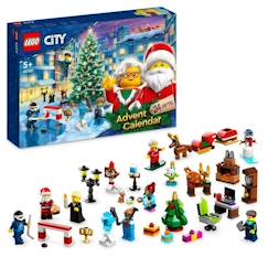 -LEGO® City 60381 Calendrier de l'Avent 2023 - LEGO - 24 Cadeaux dont Figurines du Père Noël et du Renne