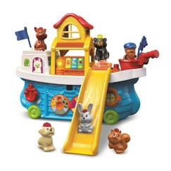 Jouet-Jeux d'imagination-VTECH TUT TUT ANIMO - SUPER BATEAU TOBOGGAN - Jouet pour enfant de 1 à 5 ans avec 5 animaux et un pêcheur inclus