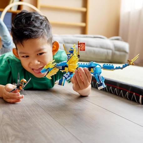 LEGO® 71760 NINJAGO L’Évolution Dragon Du Tonnerre De Jay, Set avec Figurine de Serpent avec bannière de mission à collectionner ROUGE 5 - vertbaudet enfant 