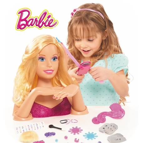 Tête à coiffer Barbie - Giochi Preziosi - 38 cm - Rose - Jouet de coiffure ROSE 2 - vertbaudet enfant 