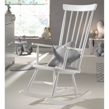 Chaise à bascule - VIPACK - Rocky - Bois massif - Blanc - Confortable et élégante GRIS 1 - vertbaudet enfant 
