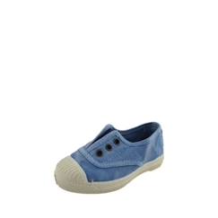 Chaussures-Chaussures garçon 23-38-Baskets, tennis-Basket Enfant Natural World Bleu - NATURAL WORLD - Aqua - Textile - Lacets et élastiques - Caoutchouc