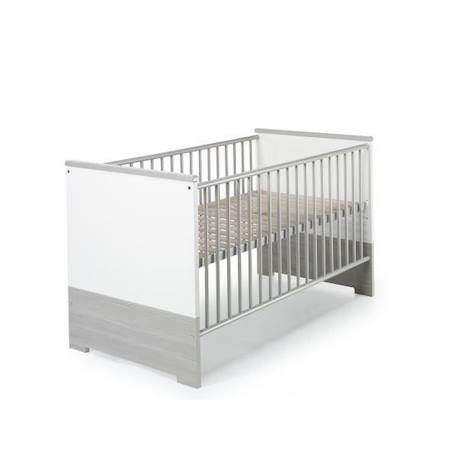 Lit bébé évolutif eco gris - SCHARDT - Eco Argent - Bois - 140x70 cm - Hauteur réglable GRIS 1 - vertbaudet enfant 