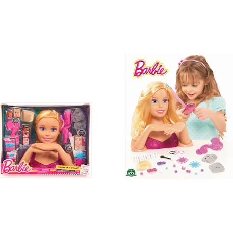 Tête à coiffer Barbie - Giochi Preziosi - 38 cm - Rose - Jouet de coiffure ROSE 3 - vertbaudet enfant 